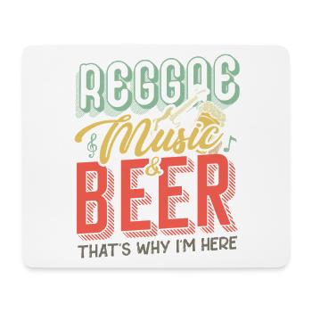 Reggae Music & Beer | Bier & Vibes - Mousepad (Querformat) - Weiß - Vorne