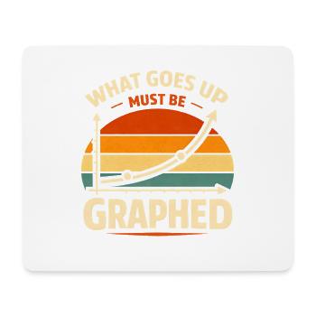 Was steigt, wird geplottet | Daten Nerd - Mousepad (Querformat) - Weiß - Vorne
