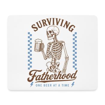 Surviving Fatherhood Beer Dad Shirt - Mouse Pad (horizontal) - white - Front