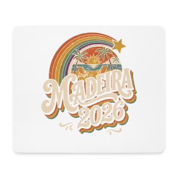 Madeira 2026 Retro Sonnenuntergang - Mousepad (Querformat) - Weiß - Vorne
