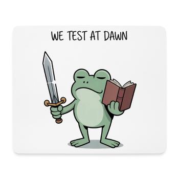 Dawn Frog Knight Reading Sword Design - Mouse Pad (horizontal) - white - Front