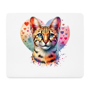 Savannah Katze - Mousepad (Querformat) - Weiß - Vorne