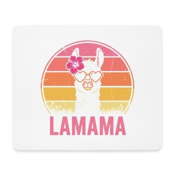 Lamama Llama Mom Mother Animal Lover - Mouse Pad (horizontal) - white - Front