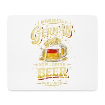 Married to a German - Mouse Pad (horizontal) - white - Front
