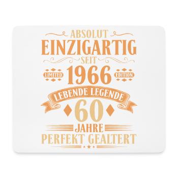 Einzigartig seit 1966 - 60. Geburtstag Vintage - Mousepad (Querformat) - Weiß - Vorne