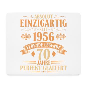 Einzigartig seit 1956 - 70. Geburtstag Vintage - Mousepad (Querformat) - Weiß - Vorne
