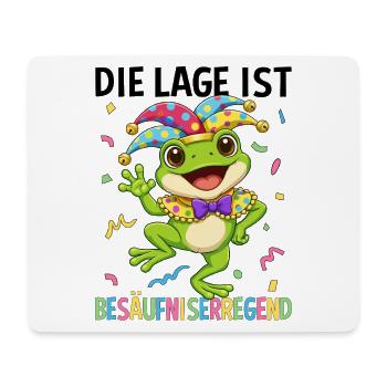 Die Lage Ist Besäufniserregend Frosch - Mousepad (Querformat) - Weiß - Vorne