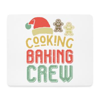 Weihnachts-Backcrew – Cooking Baking Crew - Mousepad (Querformat) - Weiß - Vorne
