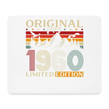 66. Geburtstag Geschenk Original Mai 1960 - Mousepad (Querformat) - Weiß - Vorne