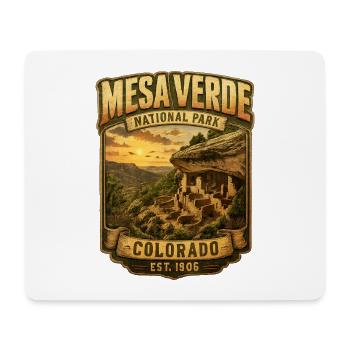 Embale du parc national de Mesa Verde - Tapis de souris (format paysage) - blanc - Devant