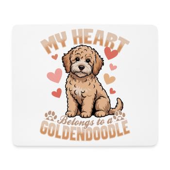 Goldendoodle Dog Breed - Mouse Pad (horizontal) - white - Front