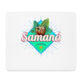 Souvenir de la République dominicaine des Caraïbes de Samana - Tapis de souris (format paysage) - blanc - Devant
