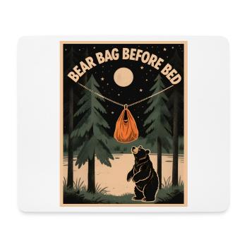 Bear bag before sleeping | Camping - Mouse Pad (horizontal) - white - Front