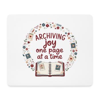 Freude archivieren | Scrapbooking Deko - Mousepad (Querformat) - Weiß - Vorne