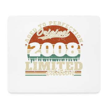2008 Vintage Retro Birthday Gift - Mouse Pad (horizontal) - white - Front