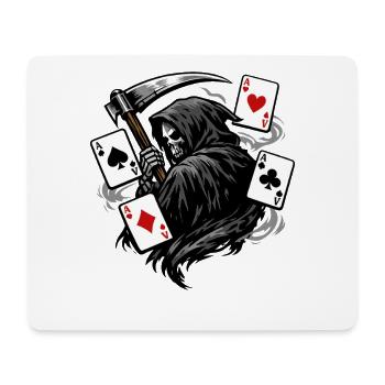 Motif de la Sombre Fantasy Joueur de Poker Faucheur - Tapis de souris (format paysage) - blanc - Devant