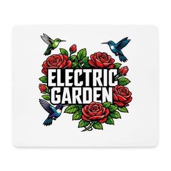 Electric Garden Kolibris Rosen Naturmotiv - Mousepad (Querformat) - Weiß - Vorne
