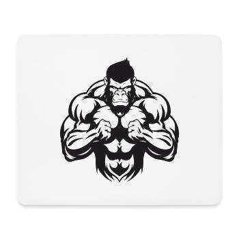 Gorilla Bodybuilding - Mousepad (Querformat) - Weiß - Vorne