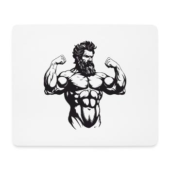 Griechischer Kämpfer - Mousepad (Querformat) - Weiß - Vorne