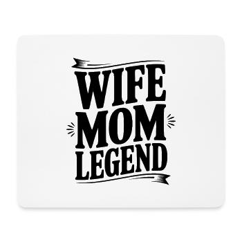 Ehefrau-Mama-Legende - Mousepad (Querformat) - Weiß - Vorne