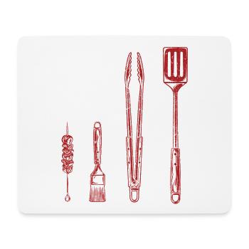Outils de barbecue Grill US Flag Pitmaster - Tapis de souris (format paysage) - blanc - Devant