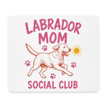 Chemise de maman de chien du club social de labrador - Tapis de souris (format paysage) - blanc - Devant