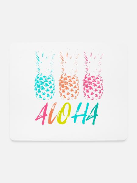 Hawaii Urlaub Aloha Ananas Trio - Mousepad (Querformat) - Weiß