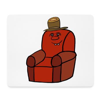 Lustig Witzig spaßiger Sessel freundlich  - Mousepad (Querformat) - Weiß - Vorne