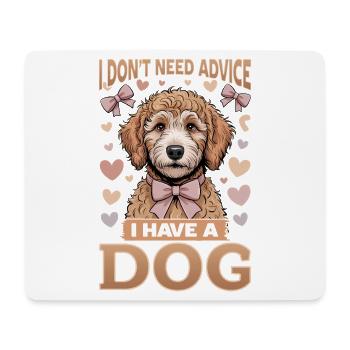Race de chien Goldendoodle - Tapis de souris (format paysage) - blanc - Devant