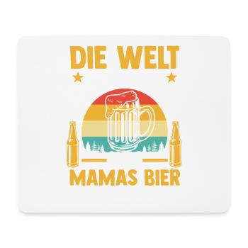 Bier Bierliebhaberin Mutter Mama - Mousepad (Querformat) - Weiß - Vorne