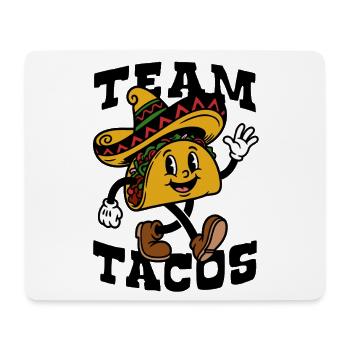 Team Tacos | Fröhlicher Taco Sombrero Cartoon - Mousepad (Querformat) - Weiß - Vorne
