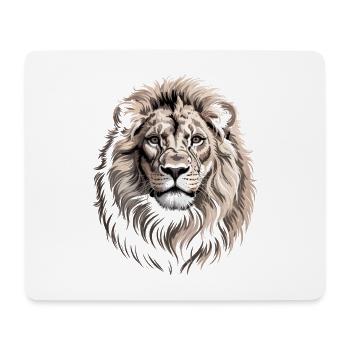 Lion - Tapis de souris (format paysage) - blanc - Devant