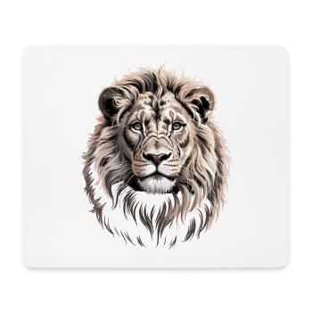 Lion's Head - Mouse Pad (horizontal) - white - Front