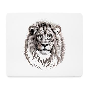 Löwe - Mousepad (Querformat) - Weiß - Vorne