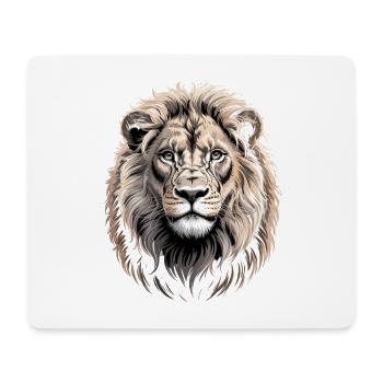 Lion Head Lion - Mouse Pad (horizontal) - white - Front