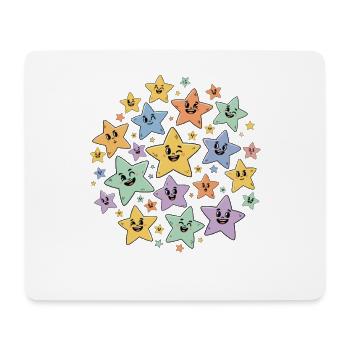 Bunte Sternchen Explosion - Mousepad (Querformat) - Weiß - Vorne