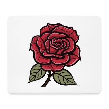 L’amour de la rose - Tapis de souris (format paysage) - blanc - Devant
