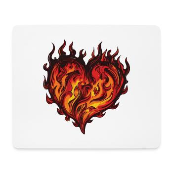 Heart Flame - Mouse Pad (horizontal) - white - Front