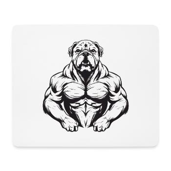 Culturisme canin - Tapis de souris (format paysage) - blanc - Devant