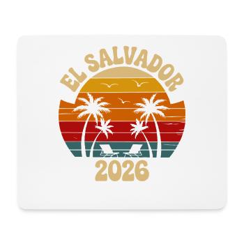 El Salvador 2026 Retro Beach - Mouse Pad (horizontal) - white - Front