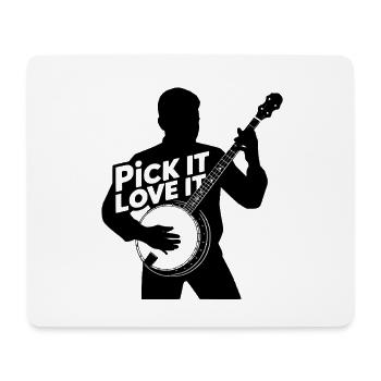 Banjo - Pick it love it Bluegrass Banjospieler - Mousepad (Querformat) - Weiß - Vorne