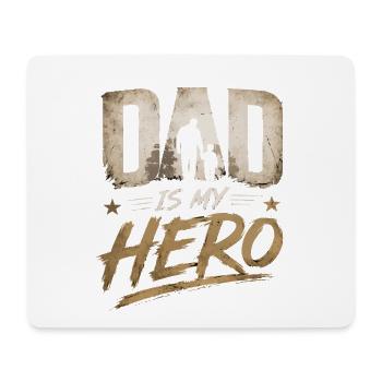 Papa Hero – Father Figure Graphic - Mouse Pad (horizontal) - white - Front