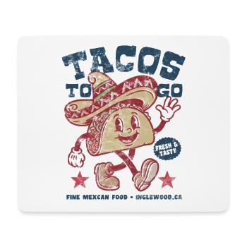 Tacos To Go | Cheerful Taco Sombrero Cartoon - Mouse Pad (horizontal) - white - Front