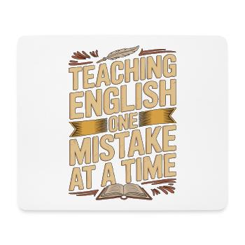 Enseignant d’anglais langue seconde enseignant en anglais - Tapis de souris (format paysage) - blanc - Devant
