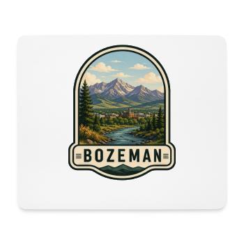 Magnifique Montagne de voyage du parc national de Bozeman, Montana - Tapis de souris (format paysage) - blanc - Devant
