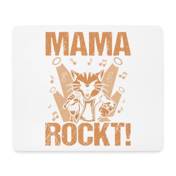 Katze Mutter Kater Coole Rocker Mama - Mousepad (Querformat) - Weiß - Vorne