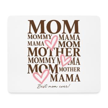 Best Mom Ever Mama Muttertag Geschenk Shirt - Mousepad (Querformat) - Weiß - Vorne