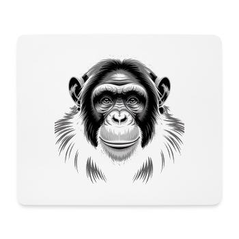 Chimpanzé singe - Tapis de souris (format paysage) - blanc - Devant