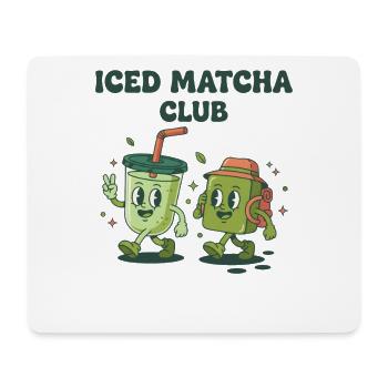 Eiskaffer-Matcha-Club Grüner Tee Matcha-Liebhaber Lustig - Mousepad (Querformat) - Weiß - Vorne