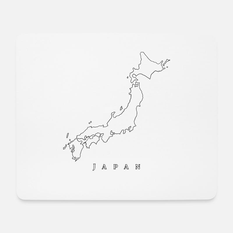 Japan Land - Mousepad (Querformat) - Weiß